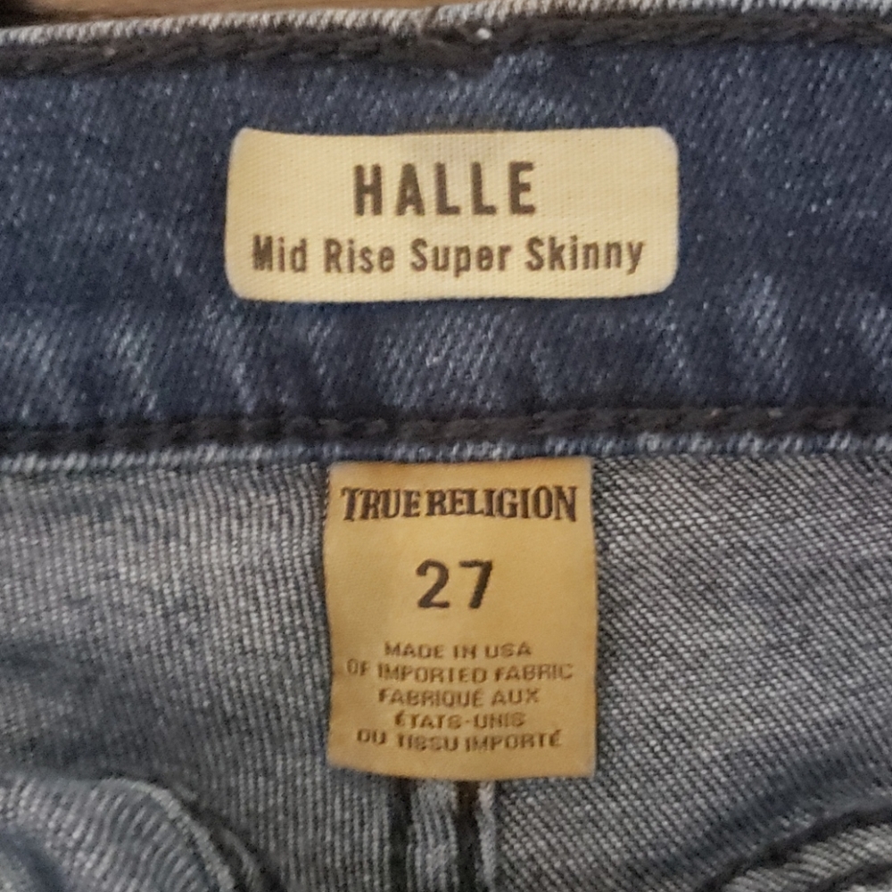 True Religion Halle Mid Rise Super Skinny